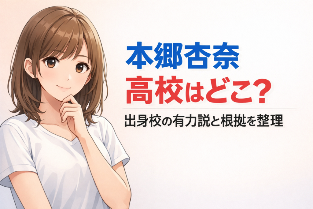 本郷杏奈 高校はどこ?出身校の有力説と根拠を整理 | エンタメ KURASINOHAKO
